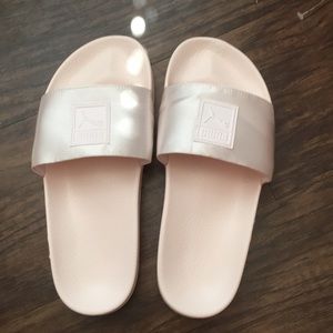 Women’s Blush Pink Puma Slides - Size 7.5